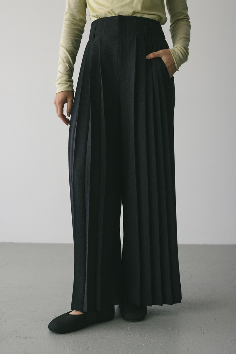メランジタックワイドパンツ