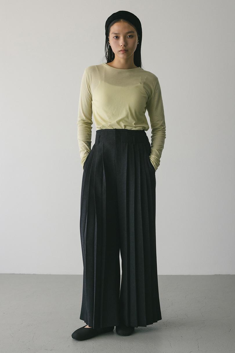 メランジタックワイドパンツ 詳細画像 C.GRY 2