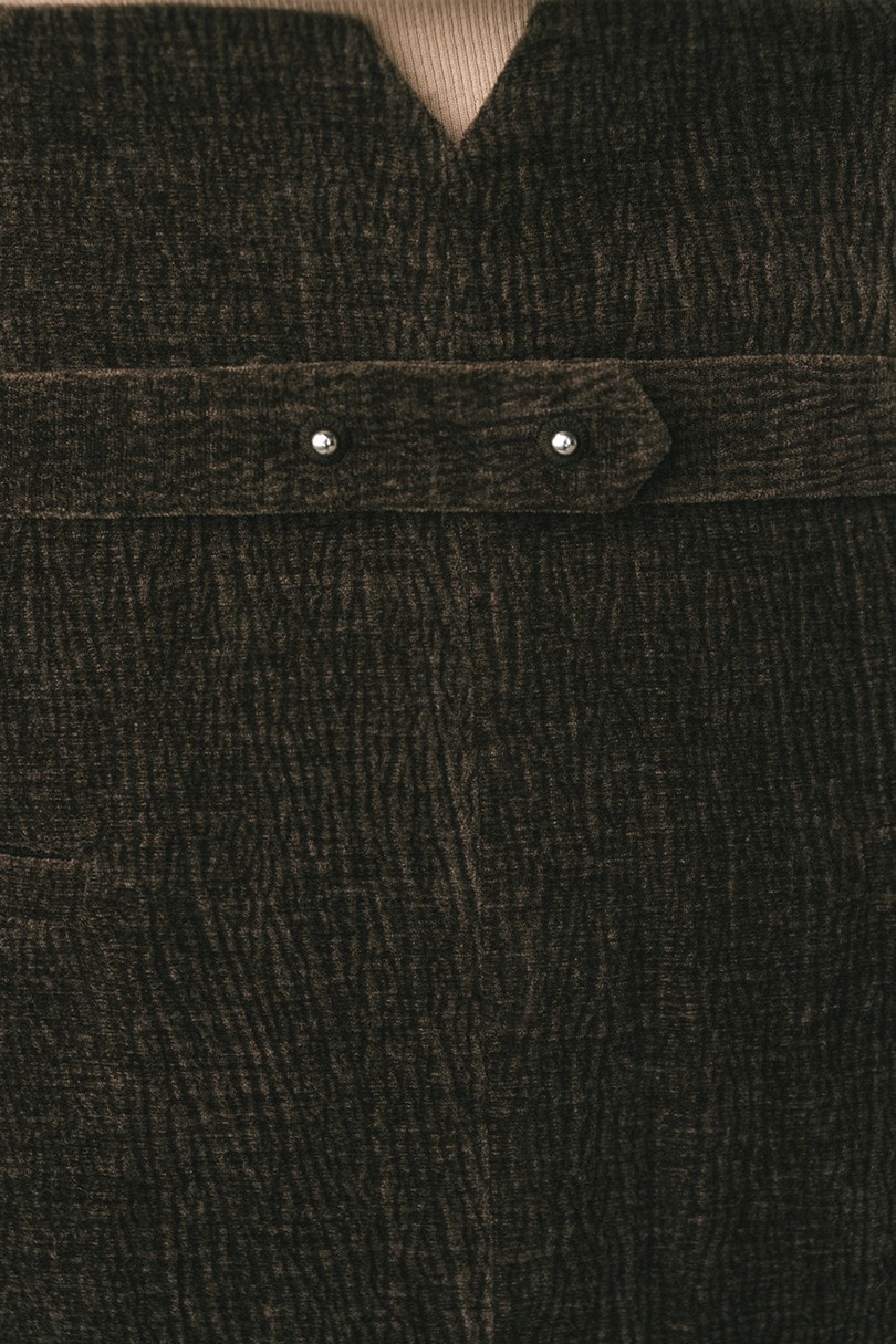 ハイウエストタックベロアスカート 詳細画像 BRN 12