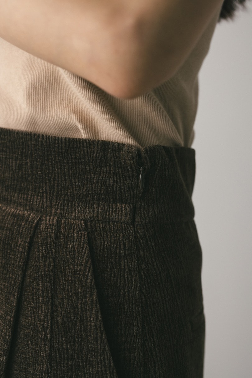 ハイウエストタックベロアスカート 詳細画像 BRN 8