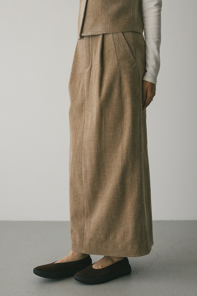 ハイウエストタックベロアスカート 詳細画像 BEG 3