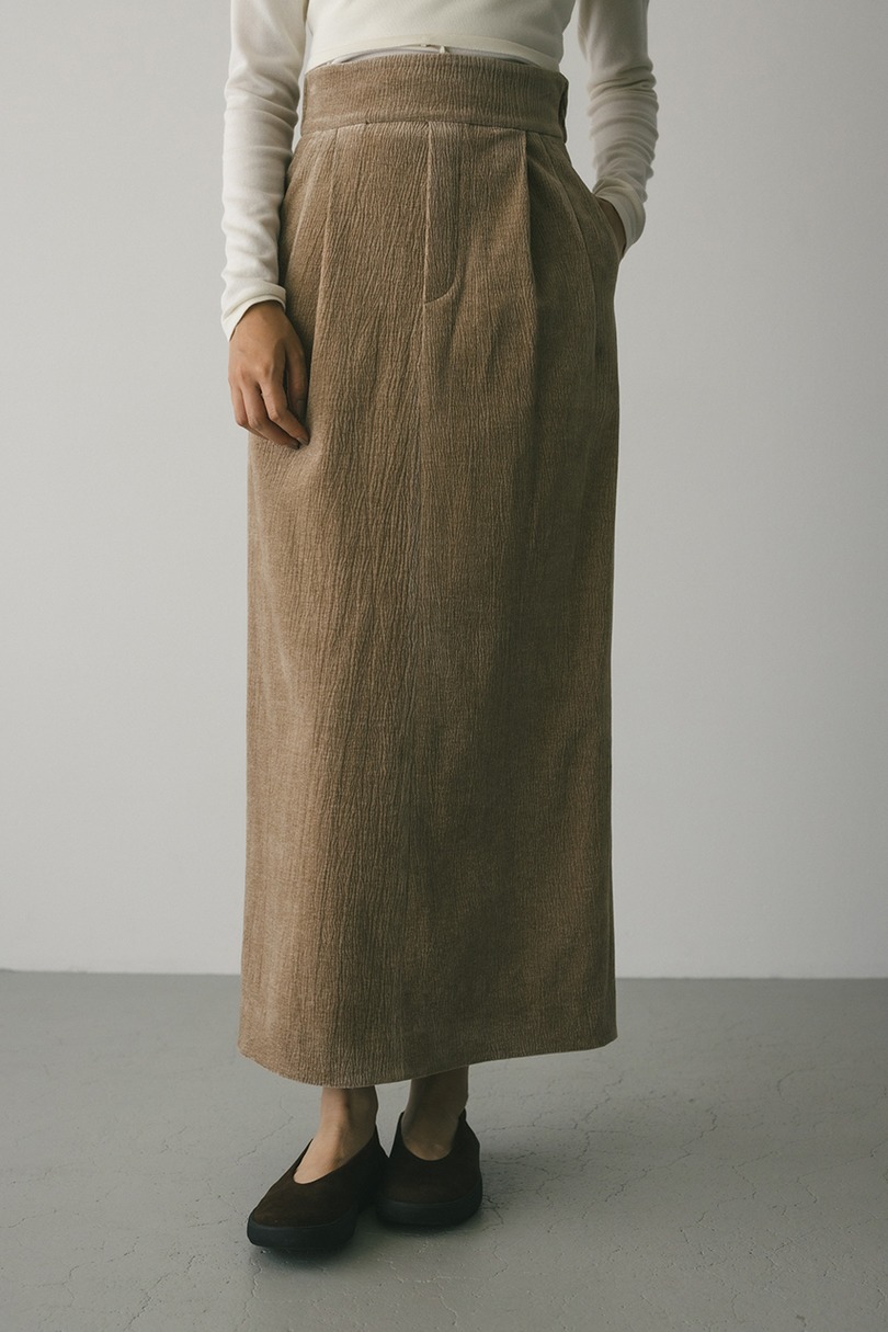 ハイウエストタックベロアスカート 詳細画像 BEG 4