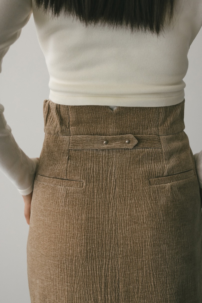 ハイウエストタックベロアスカート 詳細画像 BEG 7