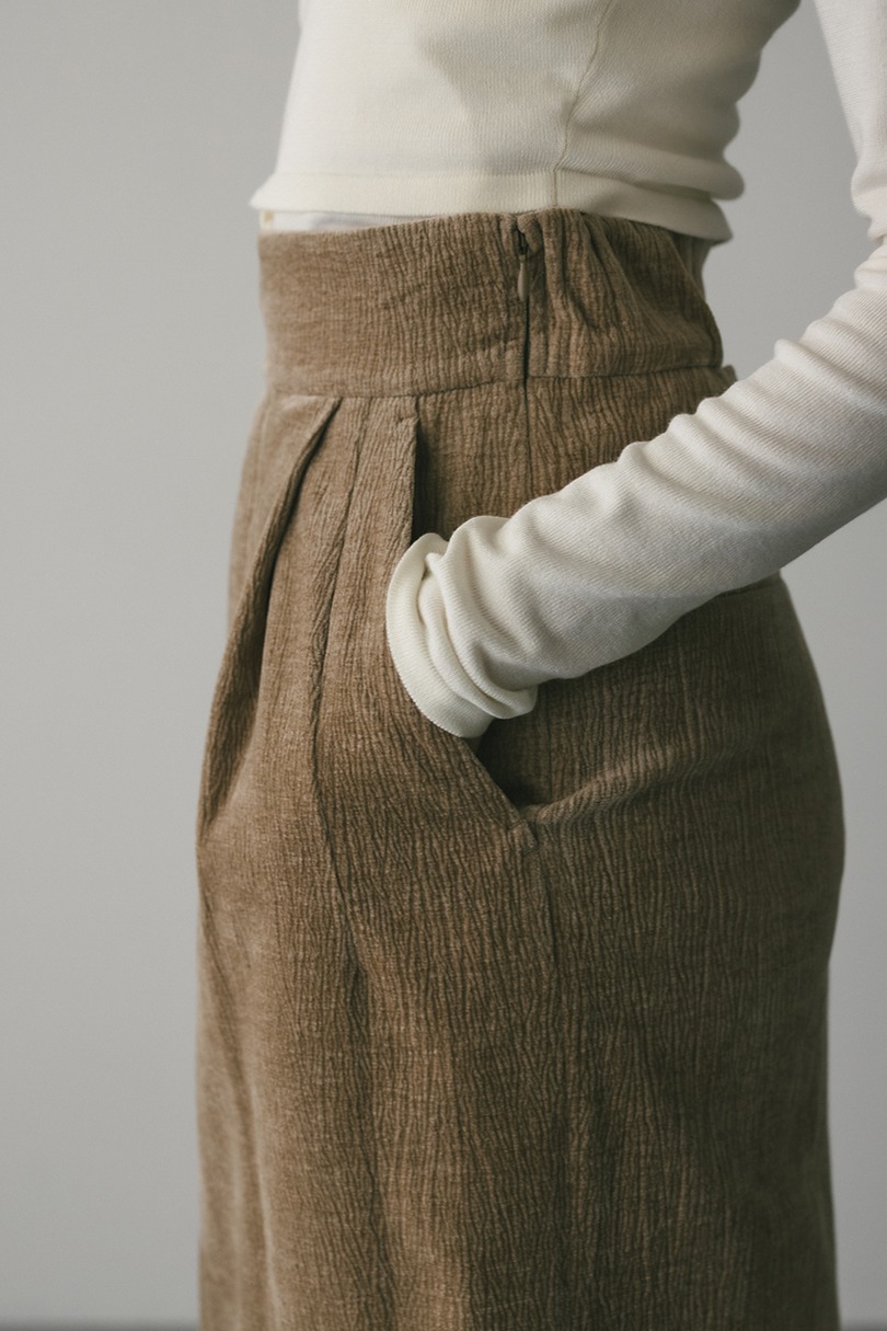 ハイウエストタックベロアスカート 詳細画像 BEG 8