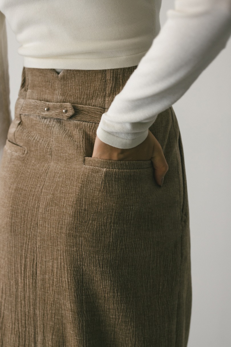 ハイウエストタックベロアスカート 詳細画像 BEG 9