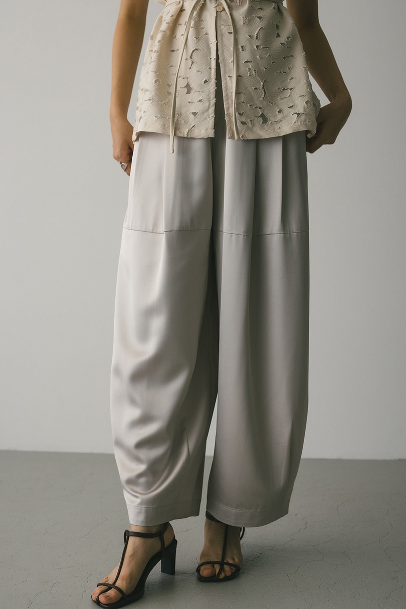 サテンワイドフォルムパンツ 詳細画像 IVOY 3