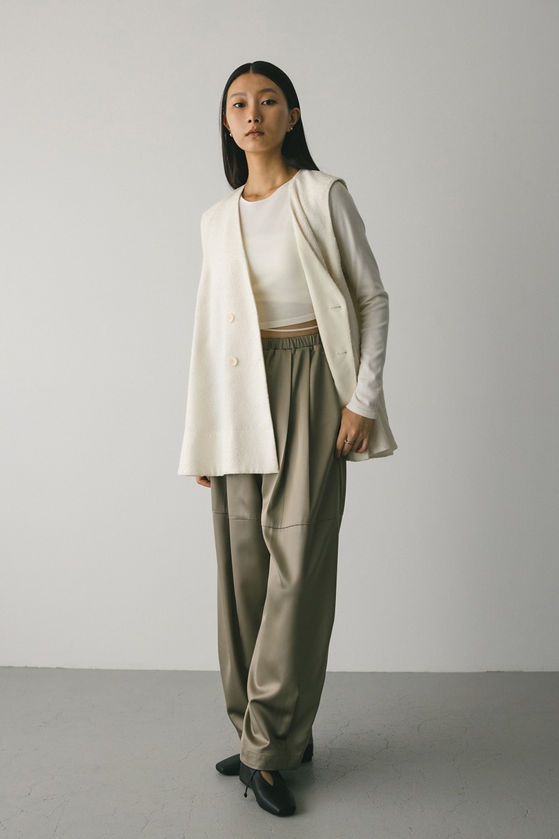 サテンワイドフォルムパンツ 詳細画像 KHA 2