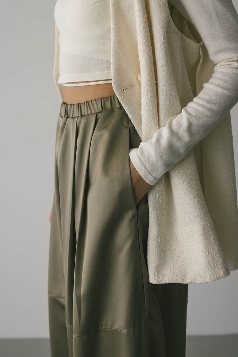 サテンワイドフォルムパンツ 詳細画像 KHA 6
