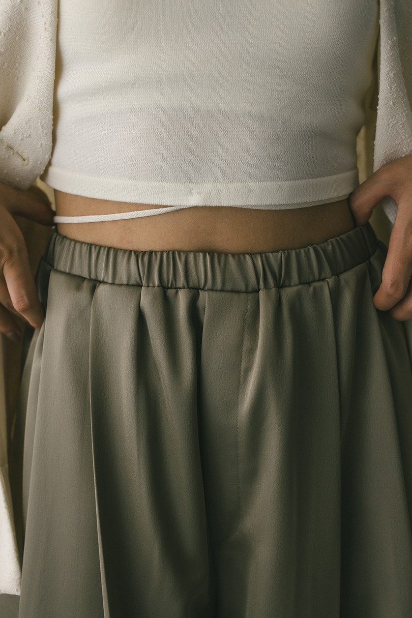 サテンワイドフォルムパンツ 詳細画像 KHA 8