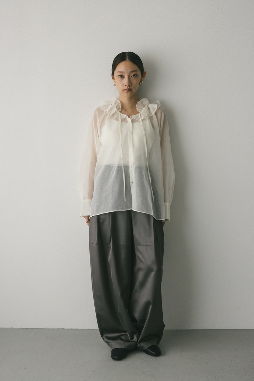 サテンワイドフォルムパンツ 詳細画像 C.GRY 2