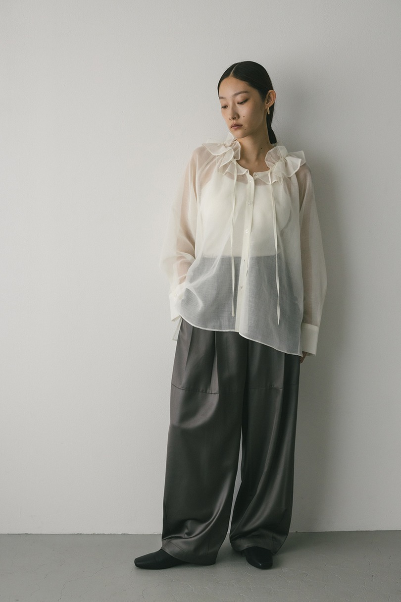 サテンワイドフォルムパンツ 詳細画像 C.GRY 3