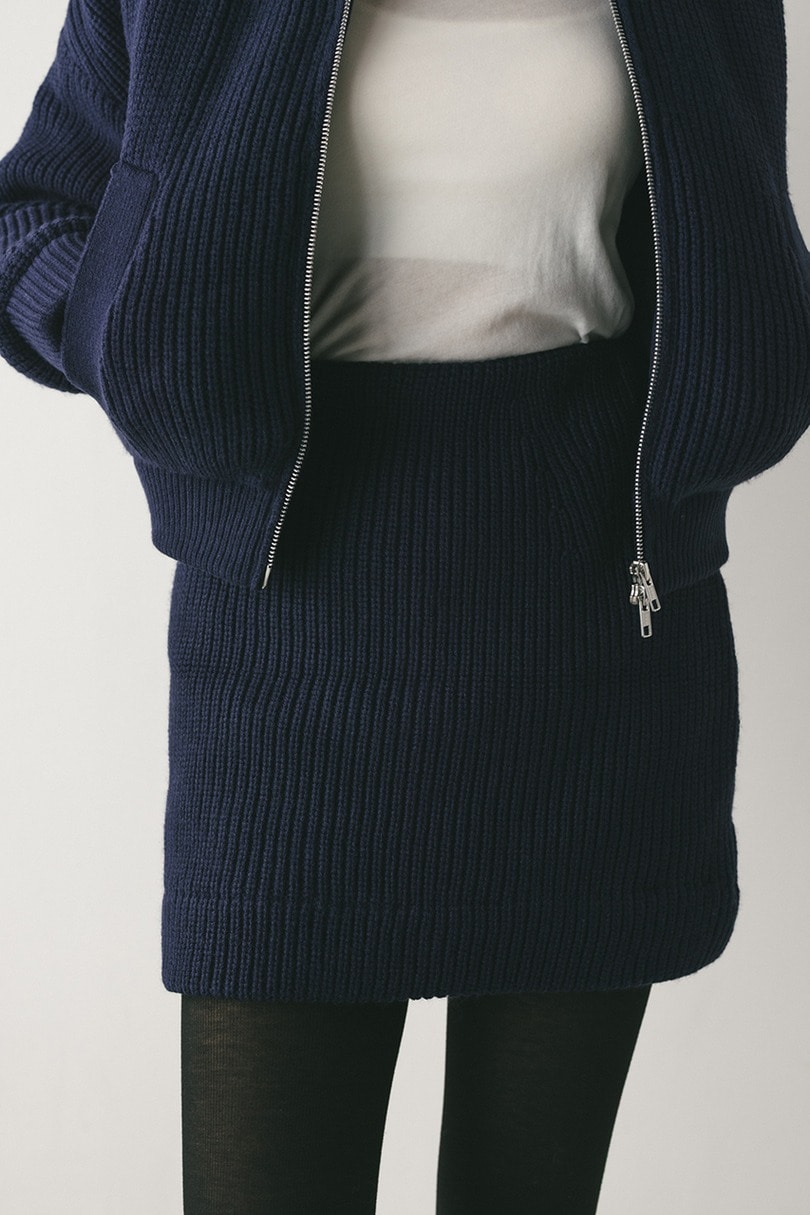 ニットパッファーミニスカート 詳細画像 NVY 2