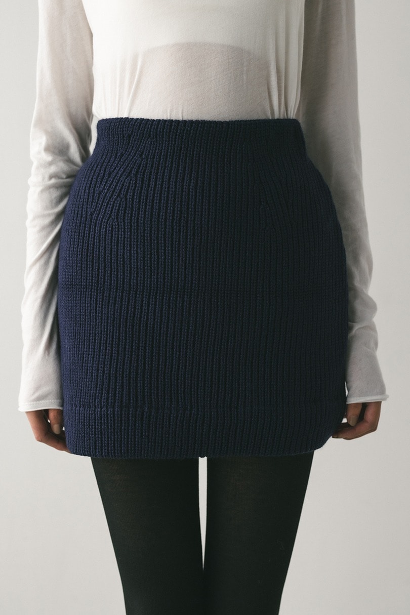 ニットパッファーミニスカート 詳細画像 NVY 4