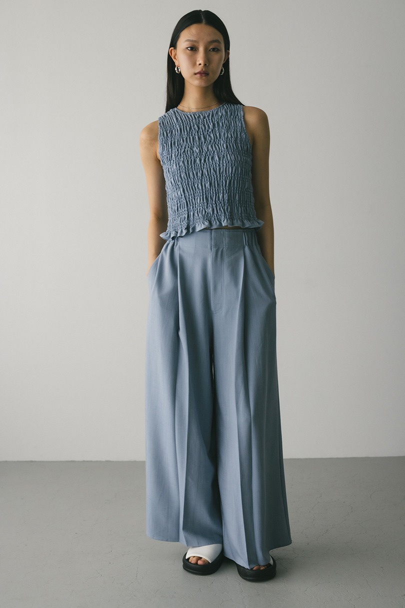 フロントタックワイドパンツ 詳細画像 L/BLU 2