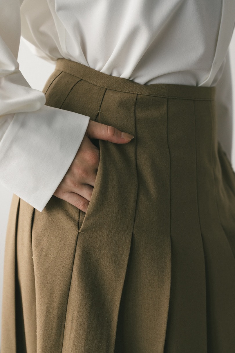 ボックスタックラップスカート 詳細画像 L/BRN 6