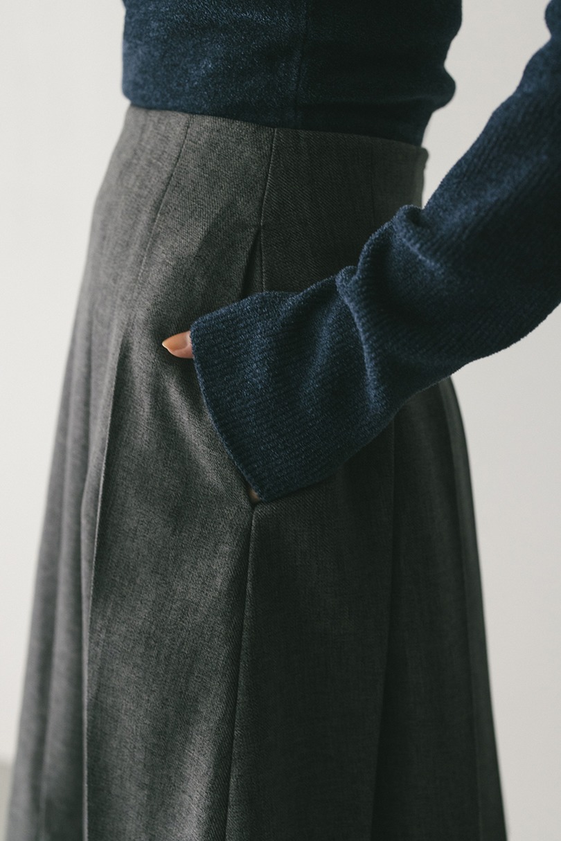 ニーレングスタックフレアスカート 詳細画像 GRY 5