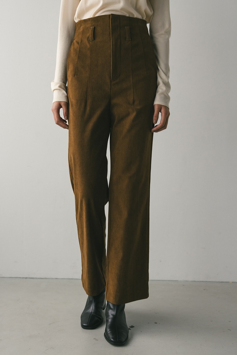 コーデュロイセミフレアパンツ