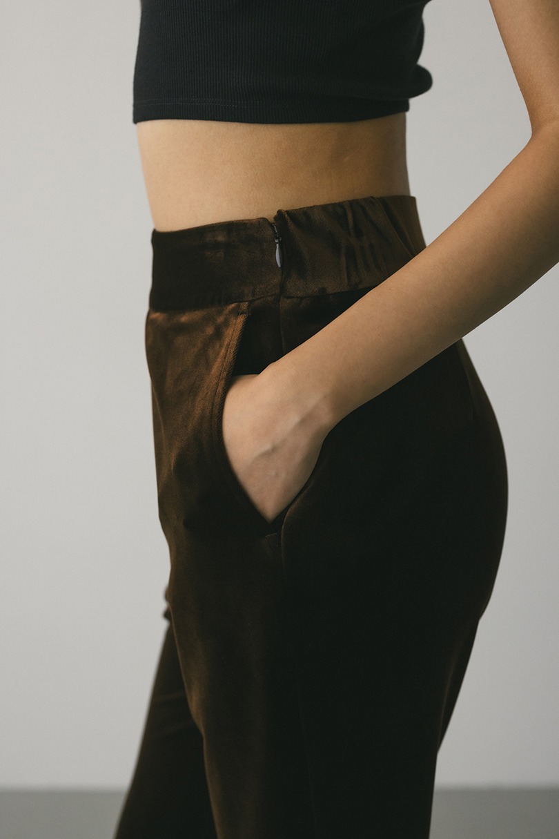 ベロアフレアパンツ 詳細画像 BRN 10