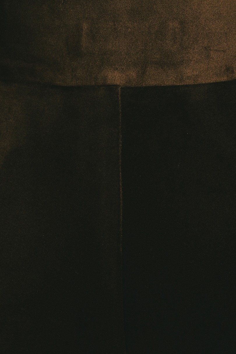 ベロアフレアパンツ 詳細画像 BRN 12