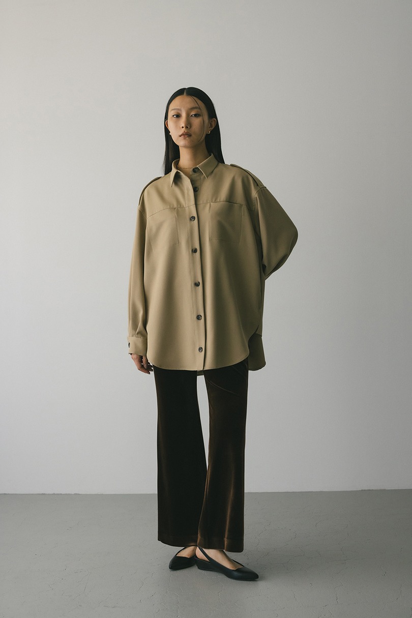 ベロアフレアパンツ 詳細画像 BRN 2