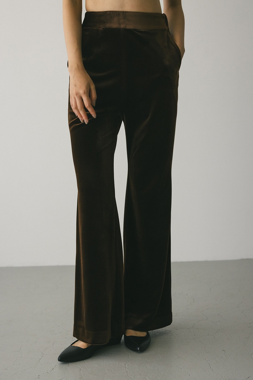 ベロアフレアパンツ 詳細画像 BRN 4
