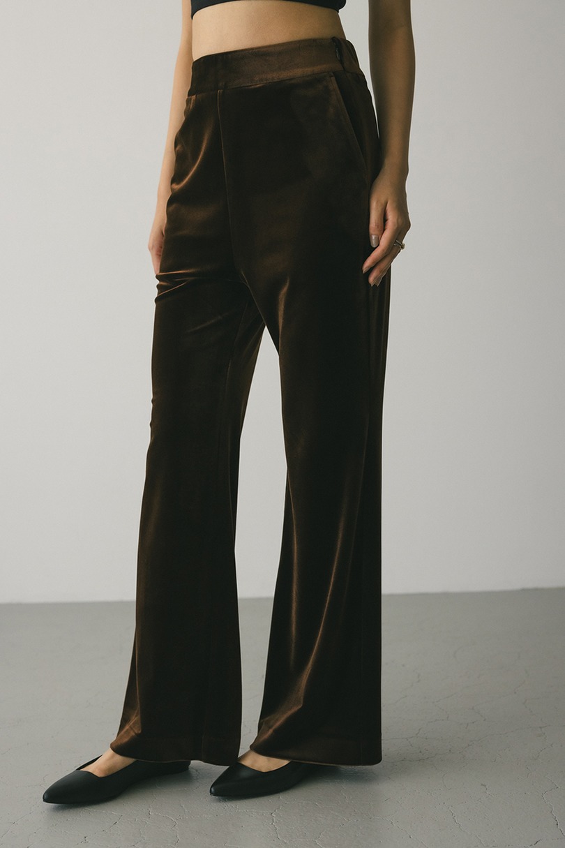 ベロアフレアパンツ 詳細画像 BRN 5