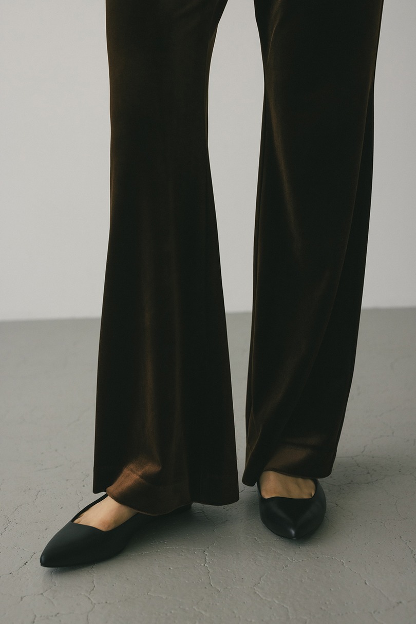 ベロアフレアパンツ 詳細画像 BRN 7