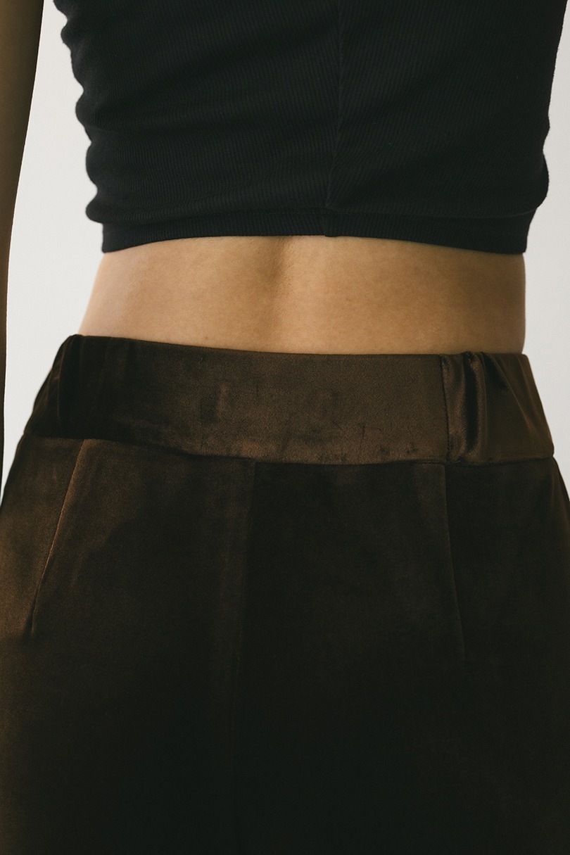 ベロアフレアパンツ 詳細画像 BRN 9