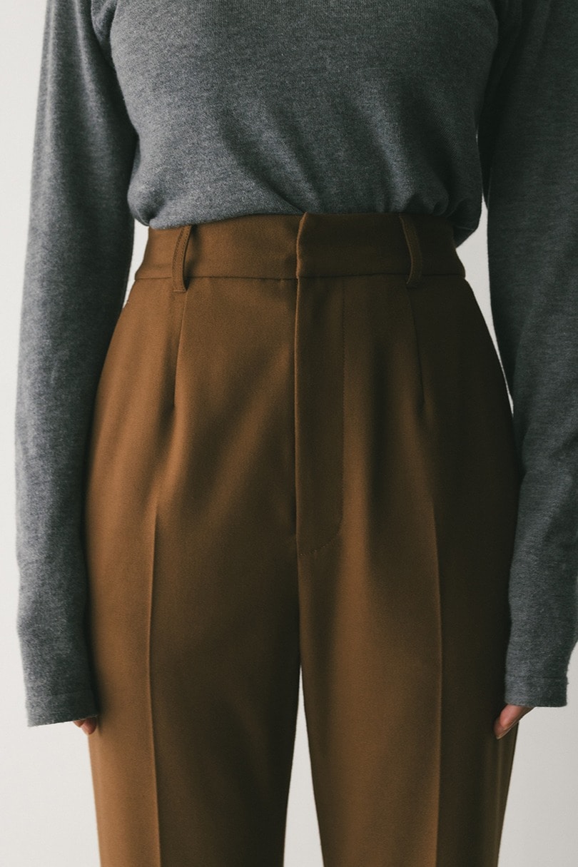 センタープレスフレアパンツ 詳細画像 BRN 4