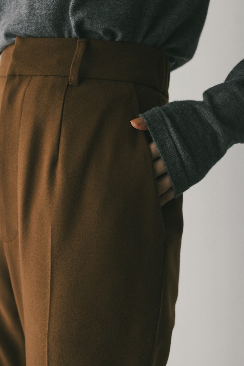 センタープレスフレアパンツ 詳細画像 BRN 5