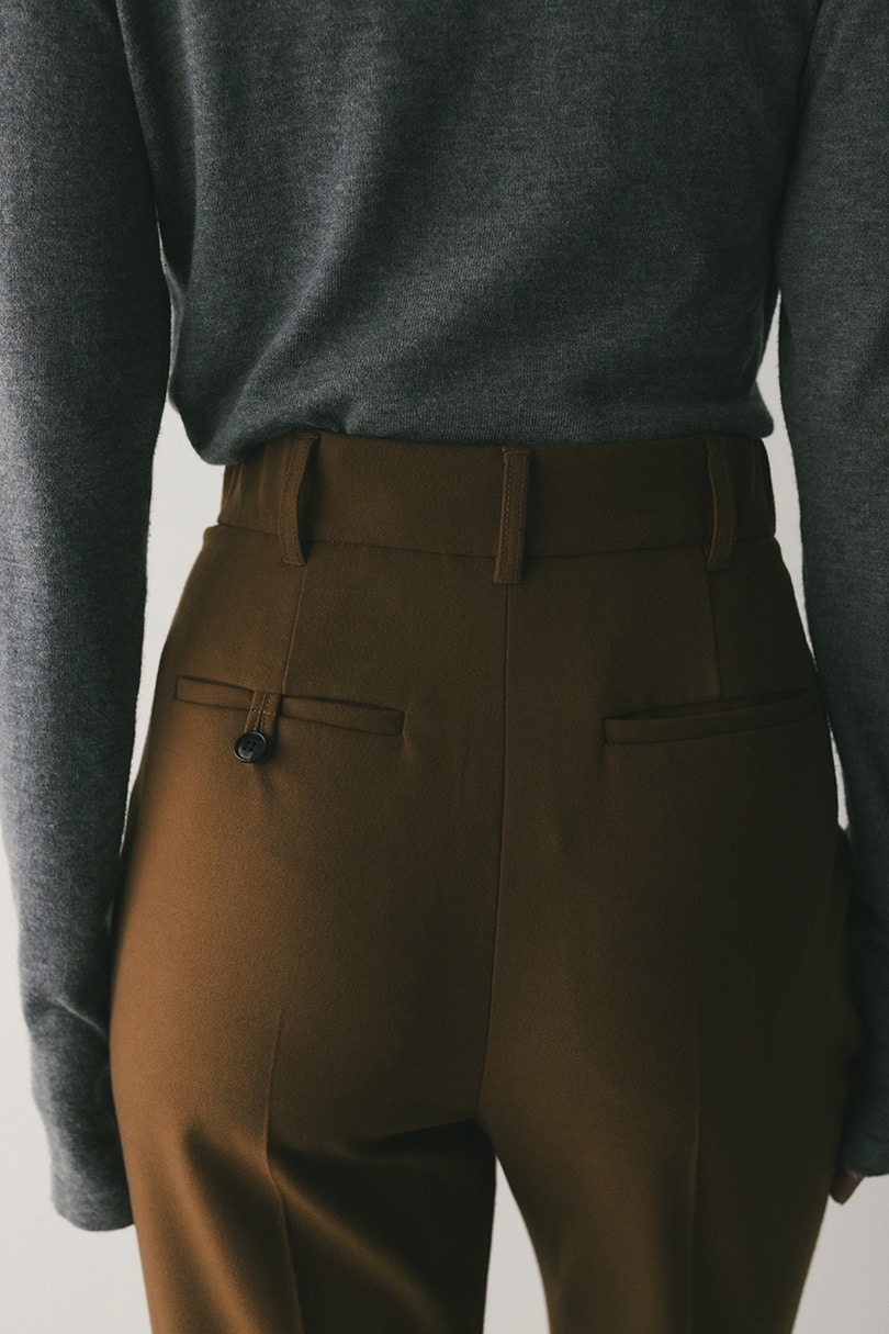 センタープレスフレアパンツ 詳細画像 BRN 8