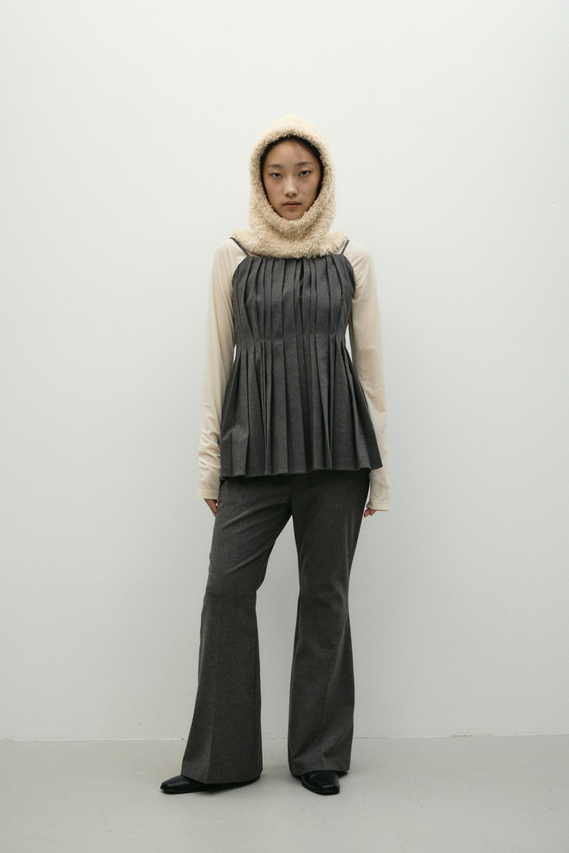 センタープレスフレアパンツ 詳細画像 GRY 2