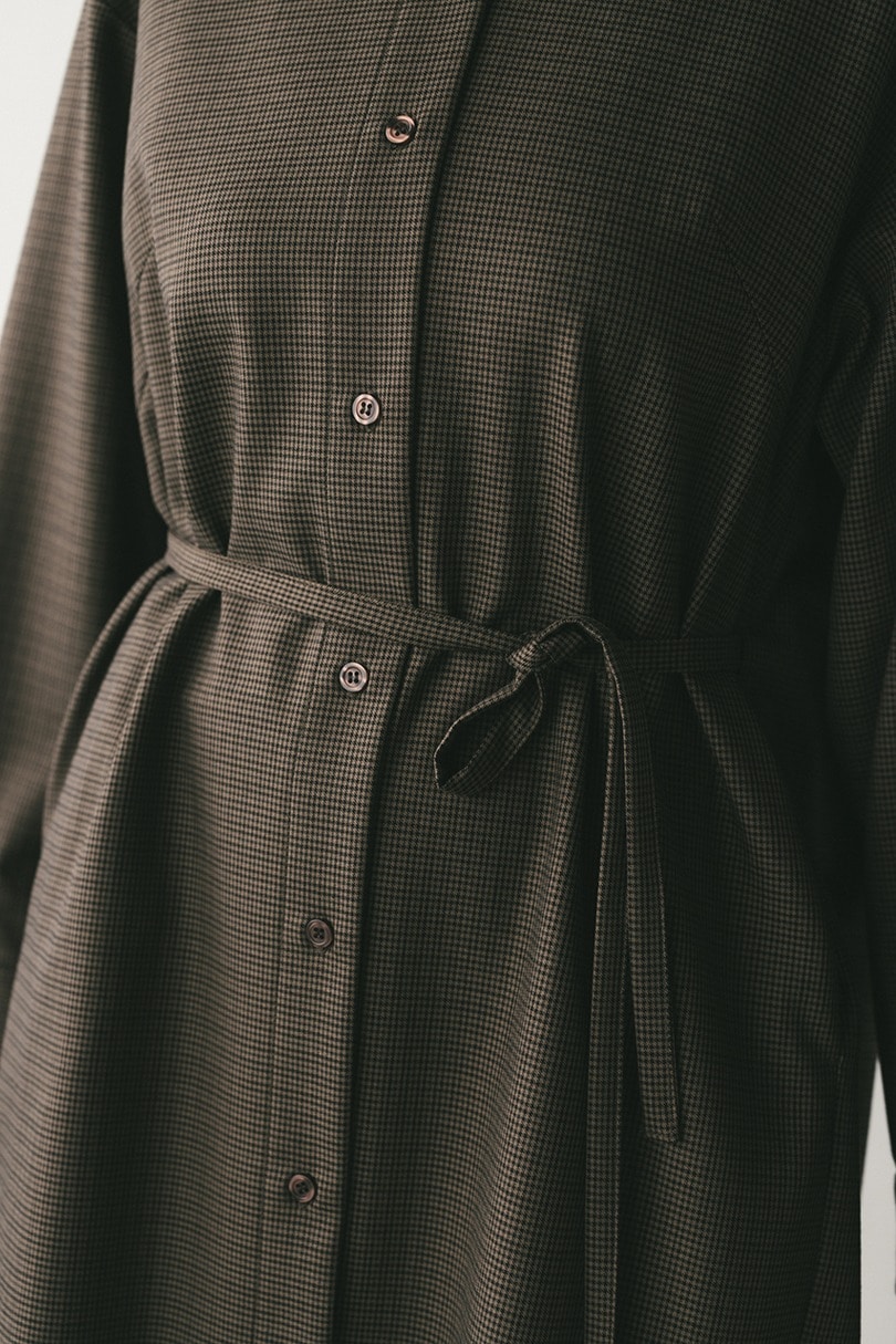 ミディシャツワンピース 詳細画像 柄BRN 10