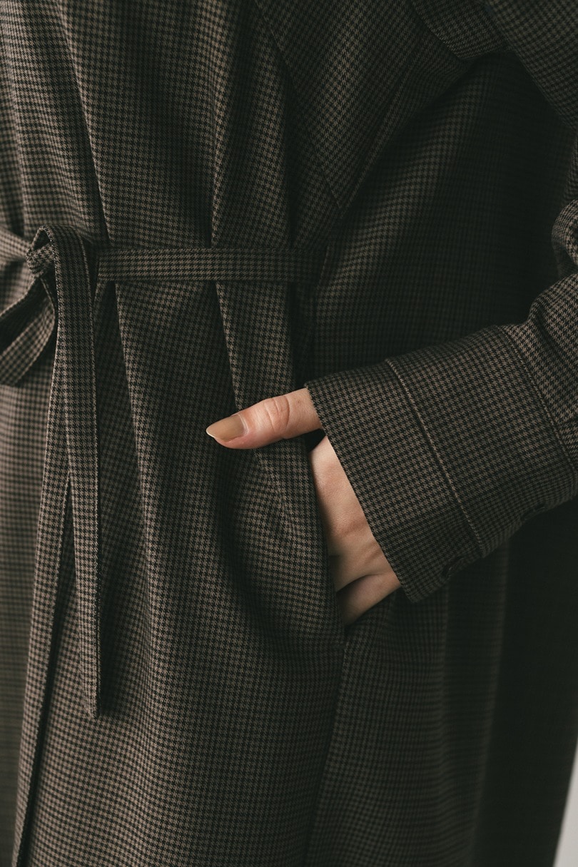 ミディシャツワンピース 詳細画像 柄BRN 11