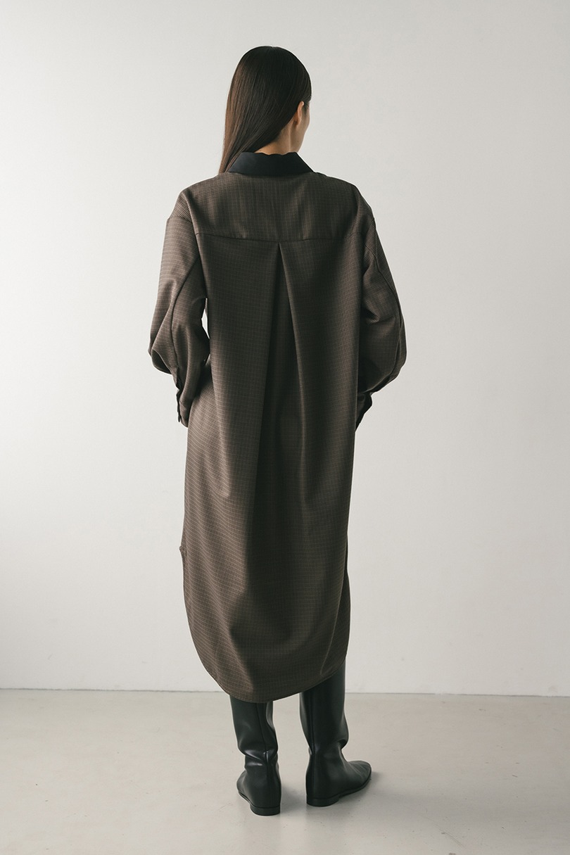 ミディシャツワンピース 詳細画像 柄BRN 3