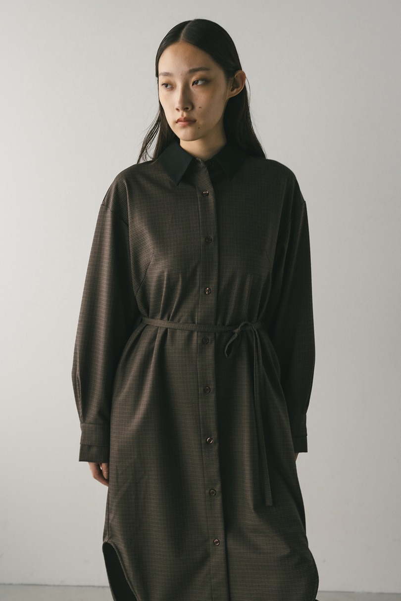 ミディシャツワンピース 詳細画像 柄BRN 4