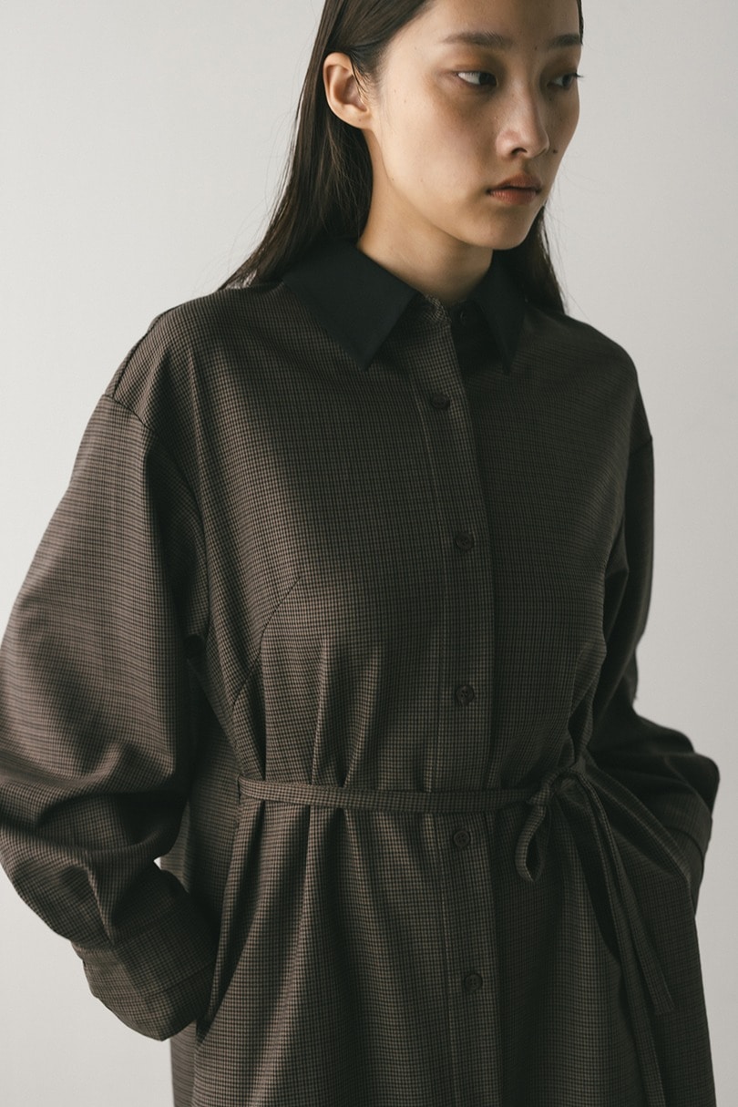 ミディシャツワンピース 詳細画像 柄BRN 5