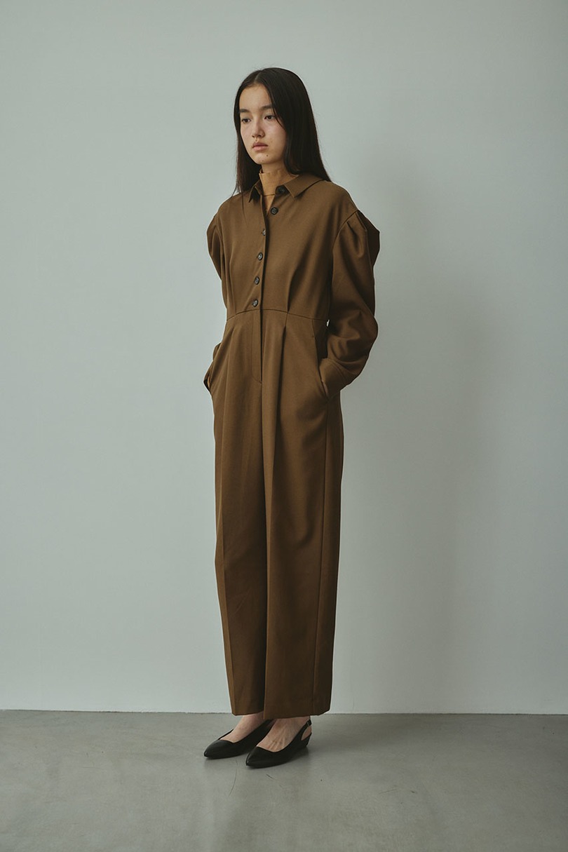 メランジショルダータックロンパース