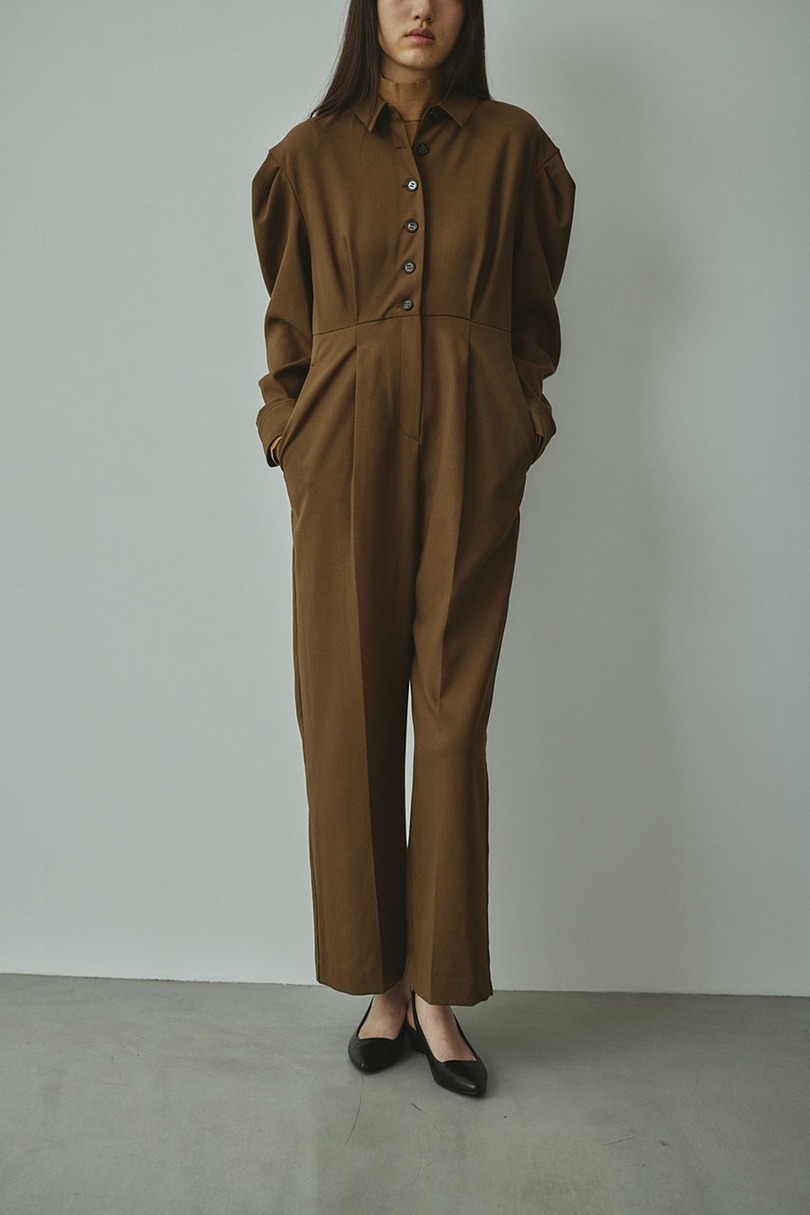 メランジショルダータックロンパース 詳細画像 BRN 3