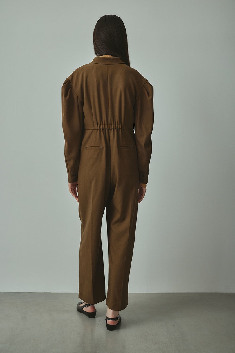 メランジショルダータックロンパース 詳細画像 BRN 4