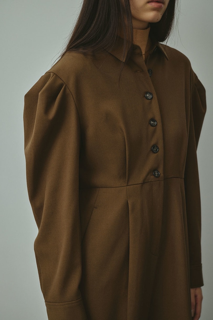 メランジショルダータックロンパース 詳細画像 BRN 5