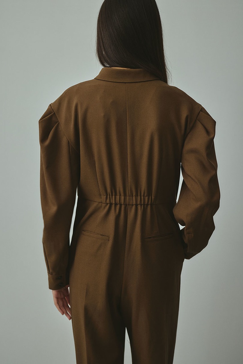 メランジショルダータックロンパース 詳細画像 BRN 6