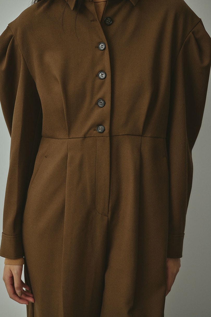 メランジショルダータックロンパース 詳細画像 BRN 8