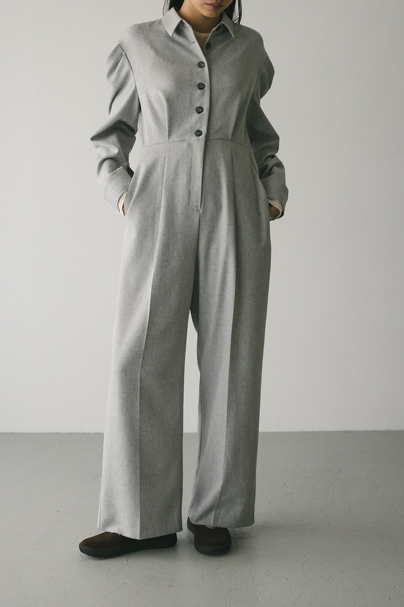 メランジショルダータックロンパース 詳細画像 L/GRY 2