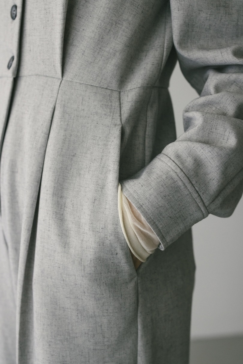 メランジショルダータックロンパース 詳細画像 L/GRY 5