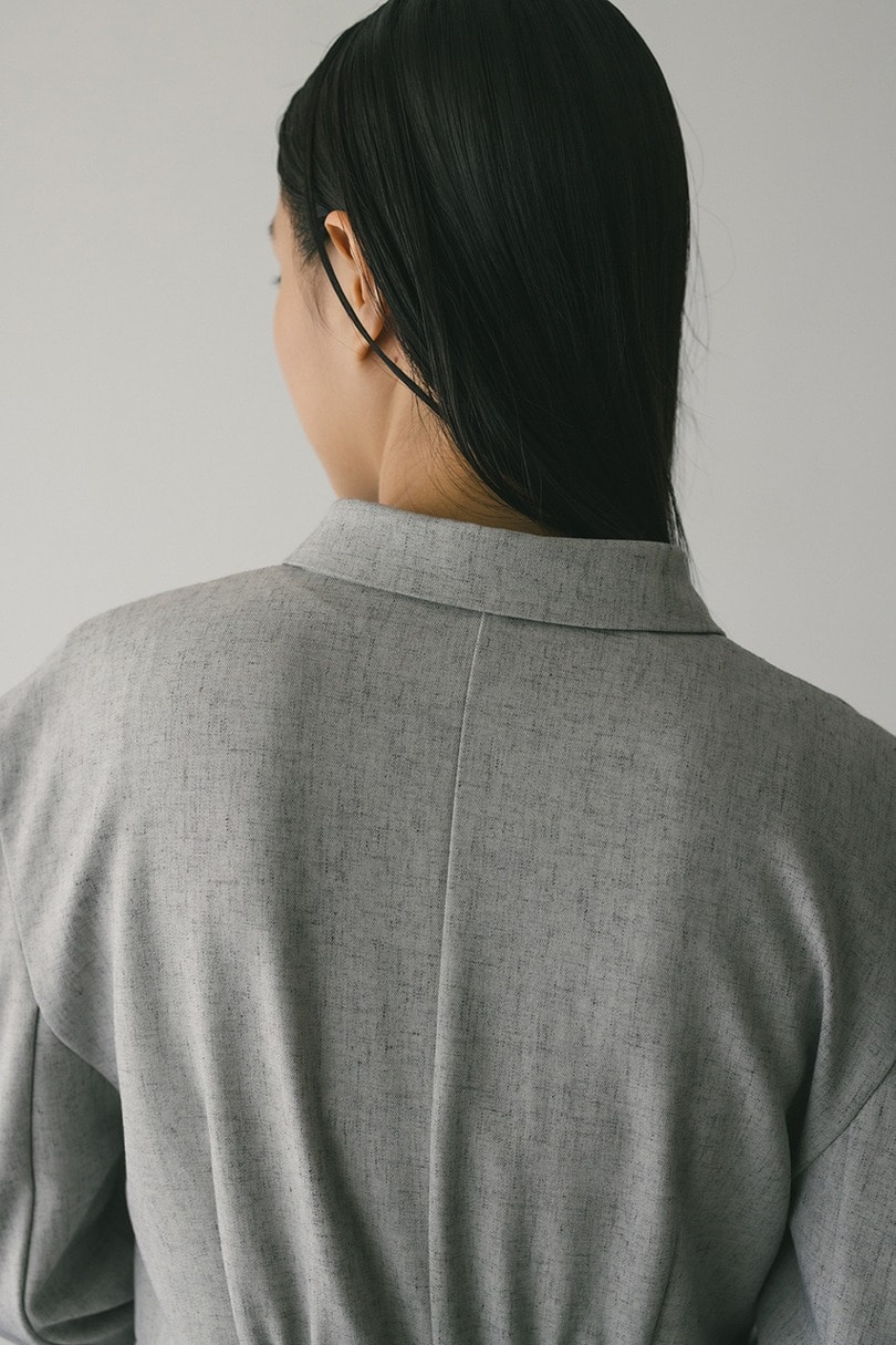 メランジショルダータックロンパース 詳細画像 L/GRY 8