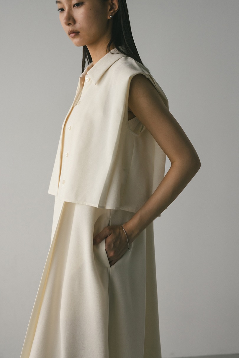 2ピースシャツレイヤードワンピース 詳細画像 IVOY 13