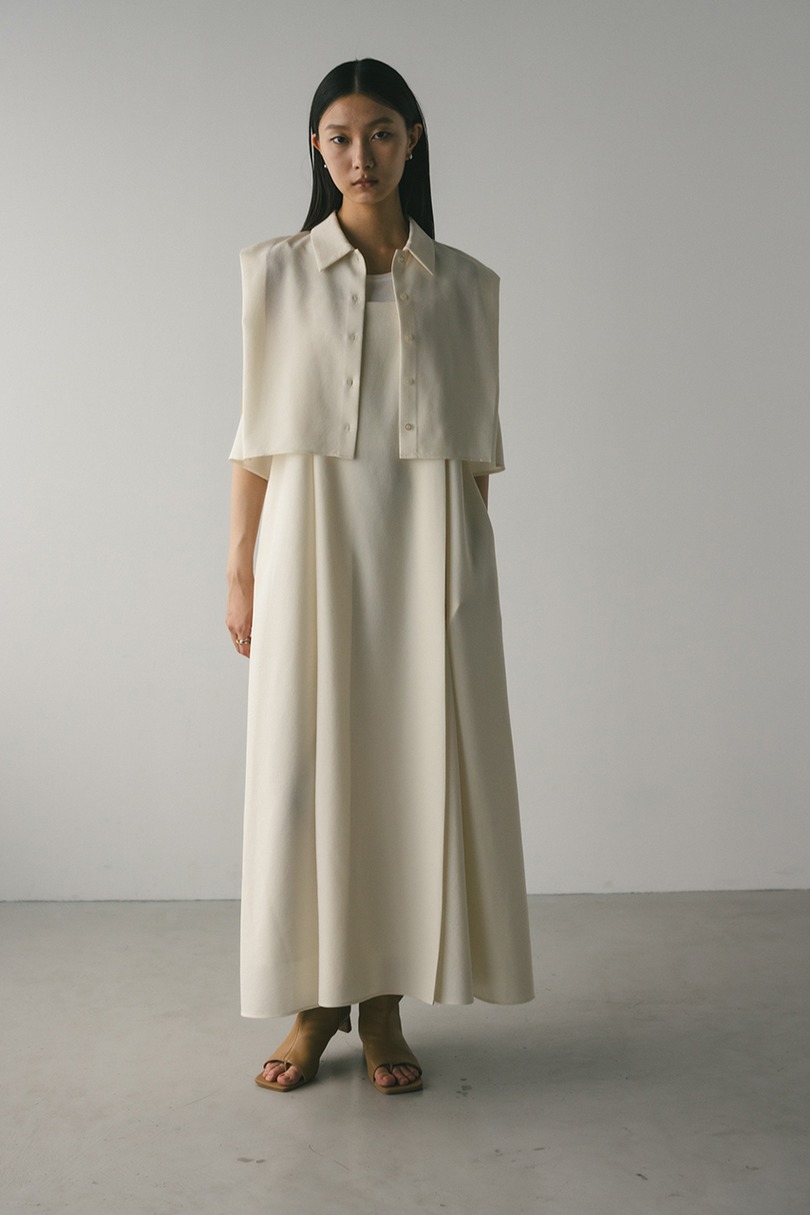 2ピースシャツレイヤードワンピース 詳細画像 IVOY 2