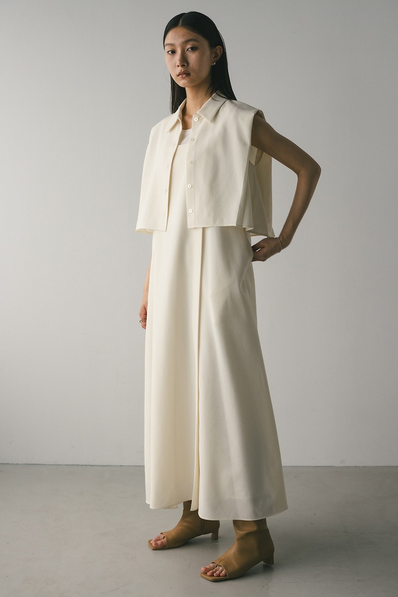 2ピースシャツレイヤードワンピース 詳細画像 IVOY 3