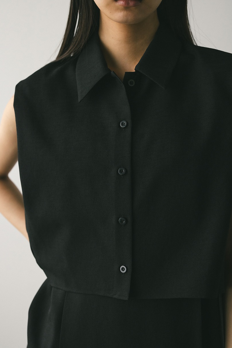 2ピースシャツレイヤードワンピース 詳細画像 BLK 11